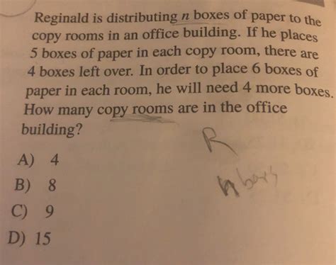 Solved Reginald is distributing n boxes of paper to the 